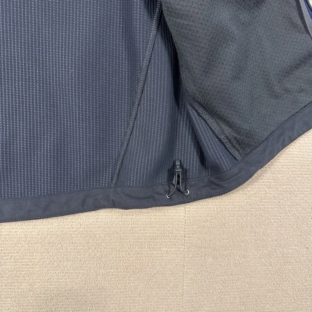 The North Face WindWall 1 Fleece Jacket Mens L Blue Gray Full Zip Outdoor Hiking